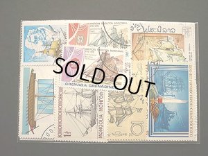 画像1: 世界の帆船 切手セット50