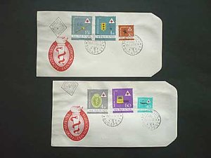 画像1: ハンガリー　1961年赤十字6種  FDC 【切手と記念印スタンプが付いた記念封筒】