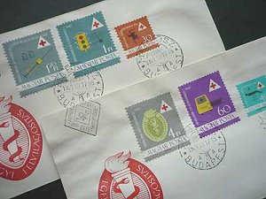 画像2: ハンガリー　1961年赤十字6種  FDC 【切手と記念印スタンプが付いた記念封筒】