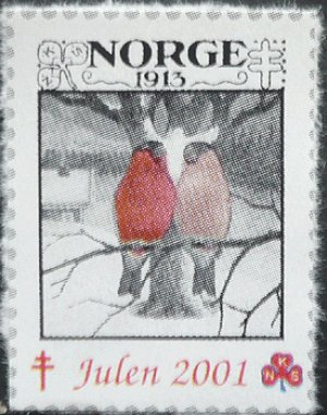 画像1: ノルウェー 1913年クリスマスシール