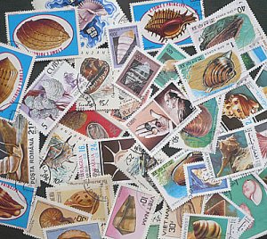 画像2: 世界の貝など切手セット50