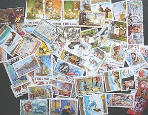 画像1: 世界の探検家　切手 セット50