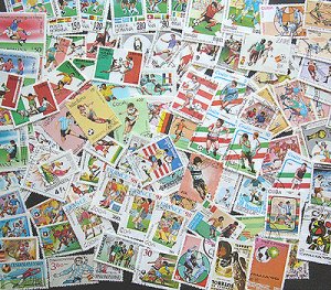 画像1: 世界 サッカーワールドカップ切手 セット 100種