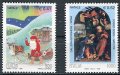 イタリア切手　1999年　クリスマス　サンタ　2種