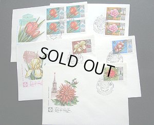 画像2: ロシア　旧ソ連切手　1978年 モスクワの花 5種　FDC封筒5枚セット 【切手と記念印スタンプが付いた記念封筒】