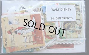 画像1: 外国切手　ディズニー切手セット50