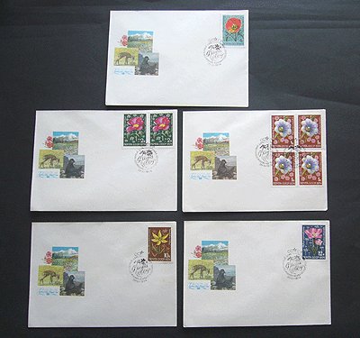 画像3: ロシア　旧ソ連切手　1974年 花　FDC封筒5枚セット 【切手と記念印スタンプが付いた記念封筒】