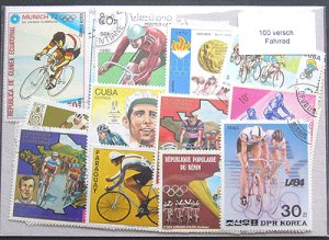 画像2: 世界 自転車 サイクリング 切手 セット 100