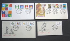 画像1: オーストラリア切手 1985年 FDC封筒4枚【切手と記念印スタンプが付いた記念封筒】