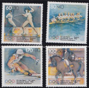 画像1: ドイツ切手 1992年　アルベールビル冬季、バルセロナ夏季オリンピック記念