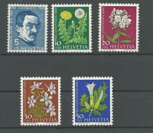 画像2: スイス切手 1960年　セイヨウタンポポ　クサキョウチクトウ　ほか 児童福祉