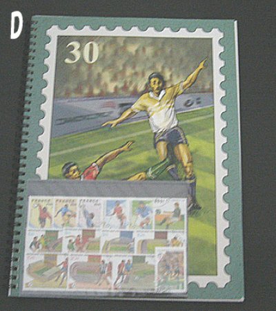 画像12: 切手アルバム　グラシンストックブック　サッカー　リングタイプ　