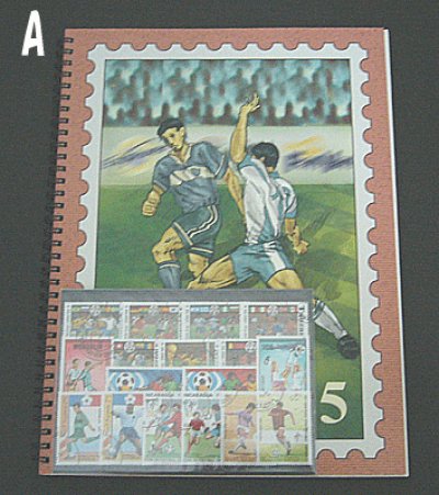 画像11: 切手アルバム　グラシンストックブック　サッカー　リングタイプ　