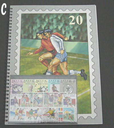 画像5: 切手アルバム　グラシンストックブック　サッカー　リングタイプ　