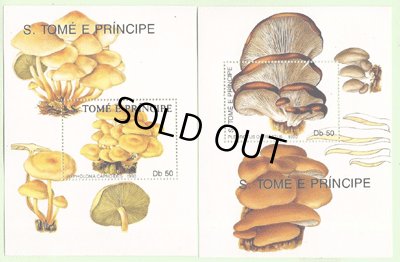 画像1: サントメ・プリンシペ民主共和国切手　1990年　キノコ　【小型シート】