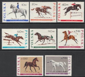 画像1: ポーランド切手 1967年　馬　8種
