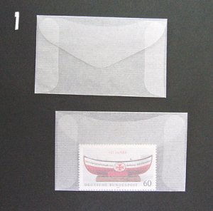画像2: 新　アメリカ グラシン封筒10　切手用封筒　NO.1〜NO.7