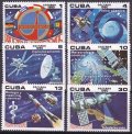 キューバ切手 1980年　宇宙衛星　6種