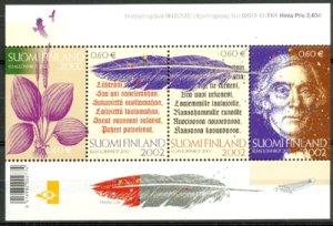 画像1: フィンランド切手 2002年　植物学　4種　小型シート