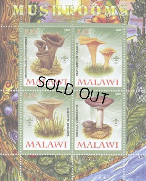 画像1: マラウイ共和国 切手　2008年　キノコ　小型シート