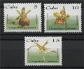 キューバ切手 1983年　　キューバの蘭の花　3種
