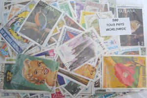 画像1: 世界　外国切手セット500