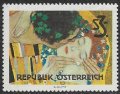 オーストリア切手 1964年ウィーン美術館再開　クリムト　接吻　1種
