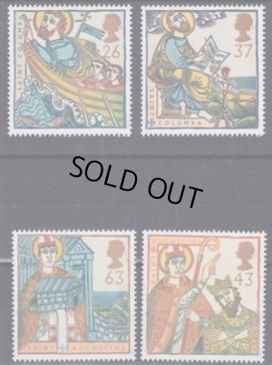 画像1: イギリス切手　1997年　宗教関連周年行事　聖オーガスチン　4種