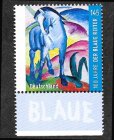 画像1: ドイツ切手　2012年　青い馬　フランツ・マルク　絵画　1種 (1)