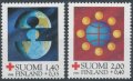 フィンランド切手　1984年　ホースヘッド星雲　付加金付き　赤十字　2種