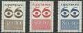 デンマーク切手　1966年　国連難民基金　3種