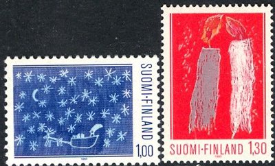 画像1: フィンランド切手　1983年　クリスマス　2種