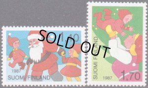 画像1: フィンランド切手　1987年　クリスマス　２種