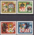 ドイツ切手 1963年　社会福祉　グリム童話　狼と7匹の子ヤギ　4種