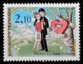 フランス切手　1985年　レイモン・ペイネ　聖バレンタインデー　絵画　1種
