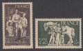 フランス切手　1943年　刑徒　家族　2種