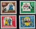 ドイツ　ベルリン切手 1966年 社会福祉　グリム童話　カエルの王子　4種