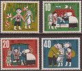 【同時にお買い上げの他の商品も送料無料】西ドイツ切手 1961年 社会福祉　グリム童話　ヘンゼルとグレーテル　4種
