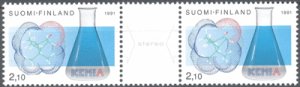 画像1: フィンランド切手　1991年　科学　2種