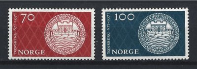 画像1: ノルウェー切手 1971年　トンスベルグ　ノルウェー最古の都市　1100年　2種