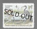 アメリカ切手 1984年　ルイジアナ万国博　湖沼地帯の野生動物　1種