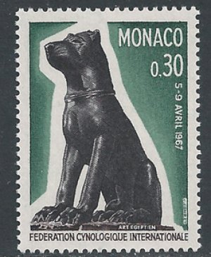 画像1: モナコ切手 1967年 国際畜犬連盟　犬　1種　