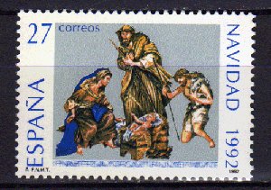 画像1: スペイン切手　1992年　クリスマス　1種
