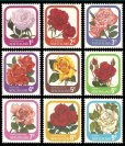 画像1: ニュージーランド切手 1975年 　バラ　花　9種 (1)