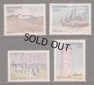 画像1: デンマーク切手 1980年　風景　4種
