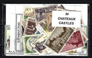 画像1: 世界のお城切手 セット50