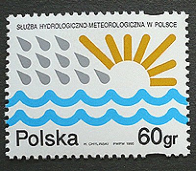 画像1: ポーランド切手　1995年　ポーランドの天気予報　気象学　1種　