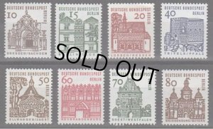 画像1: ドイツ　ベルリン切手　1964年　建築物シリーズ　8種