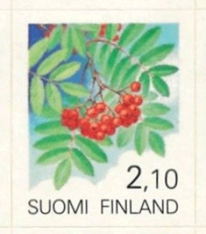 画像1: フィンランド切手　1991年 植物の実　ナナカマド 1種