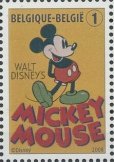 画像1: ベルギー切手　2008年　ミッキーマウス　1種 (1)